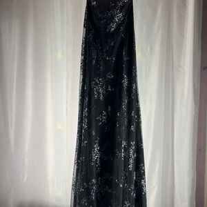 Zum Zum by Niki Livas Black and Silver Prom Dress